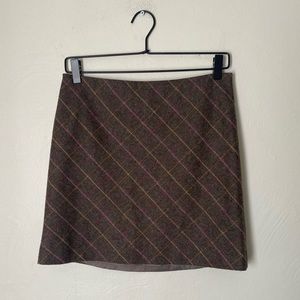 Vintage J. Crew 100% Wool Plaid Mini Skirt